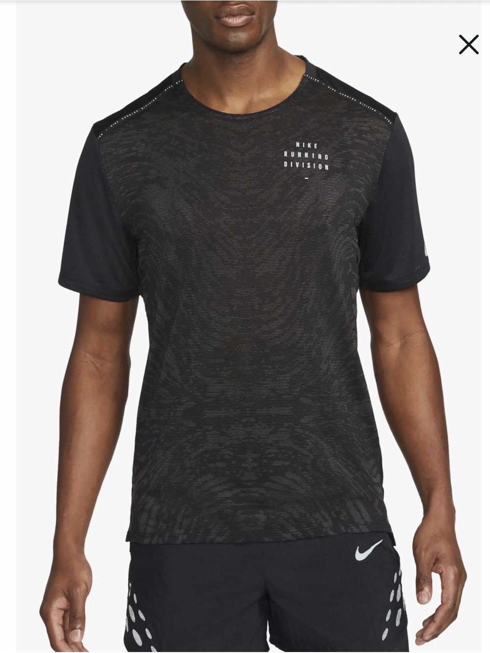 Nike Black Short-Sleeve Running Tee